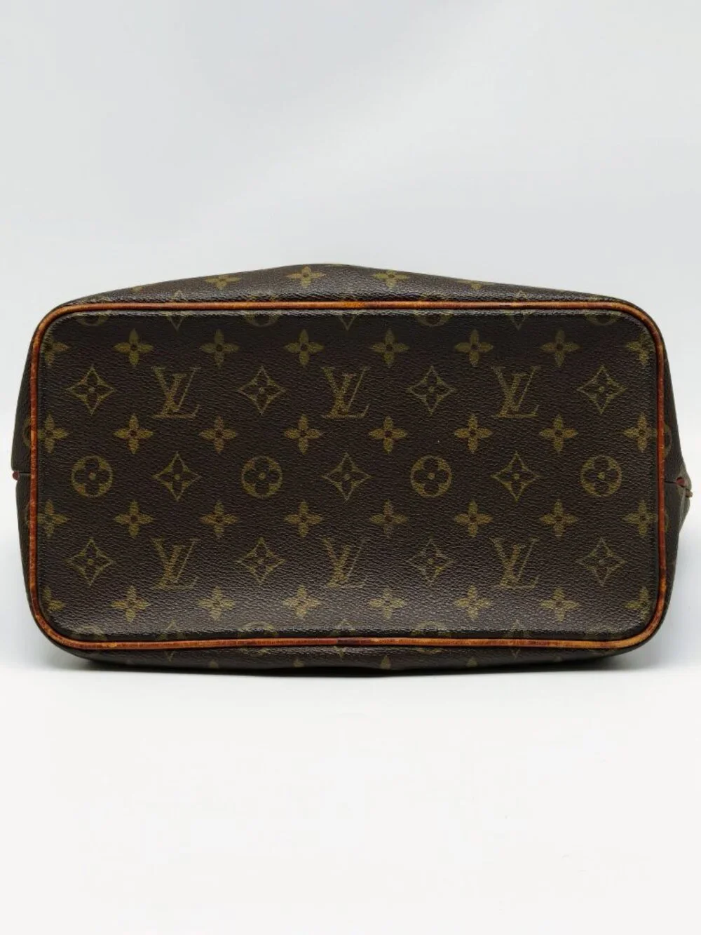 Louis Vuitton Monogram Palermo PM Tote Handbag Brown Canvas Top Handle Bag